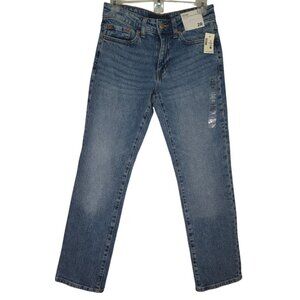 Aeropostale Mid Rise Ankle Straight Jeans Women 2R Blue Stretch Denim Cotton.